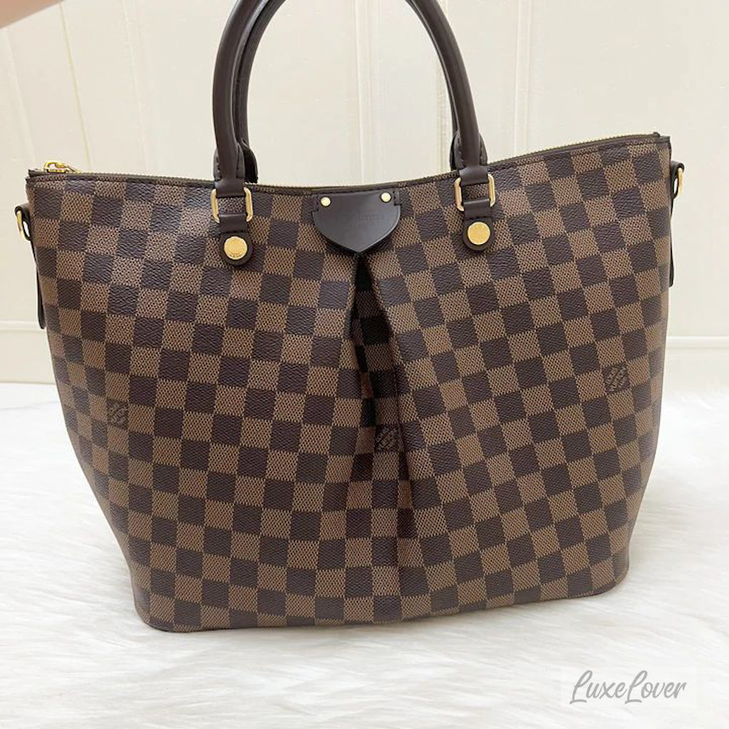 (PayNow $1390) LV Siena GM Bag in Damier Ebene Canvas and GHW