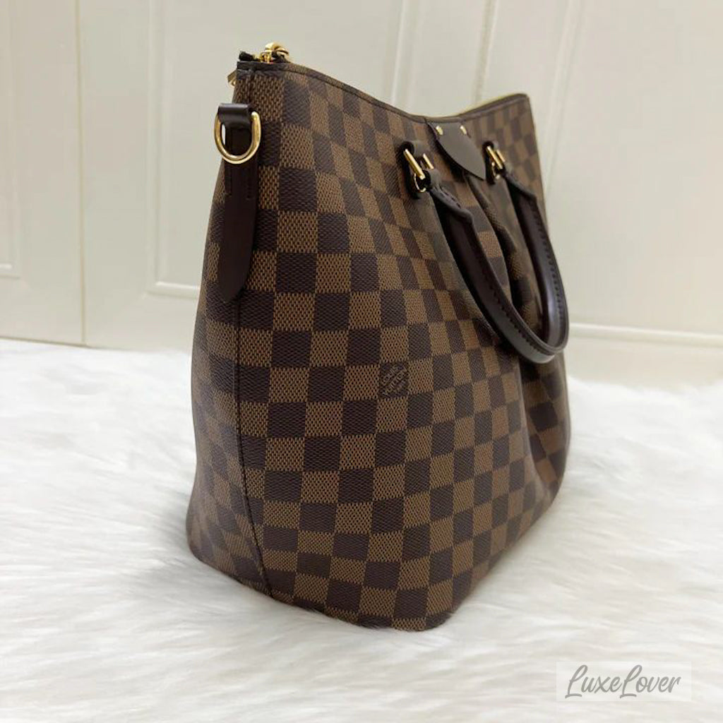 (PayNow $1390) LV Siena GM Bag in Damier Ebene Canvas and GHW
