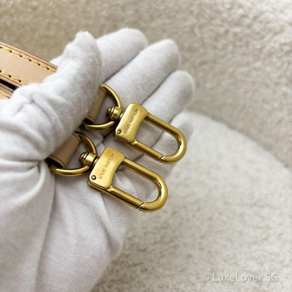 (PayNow$290) LV Adjustable Strap (W: 16mm) in Vachetta and GHW