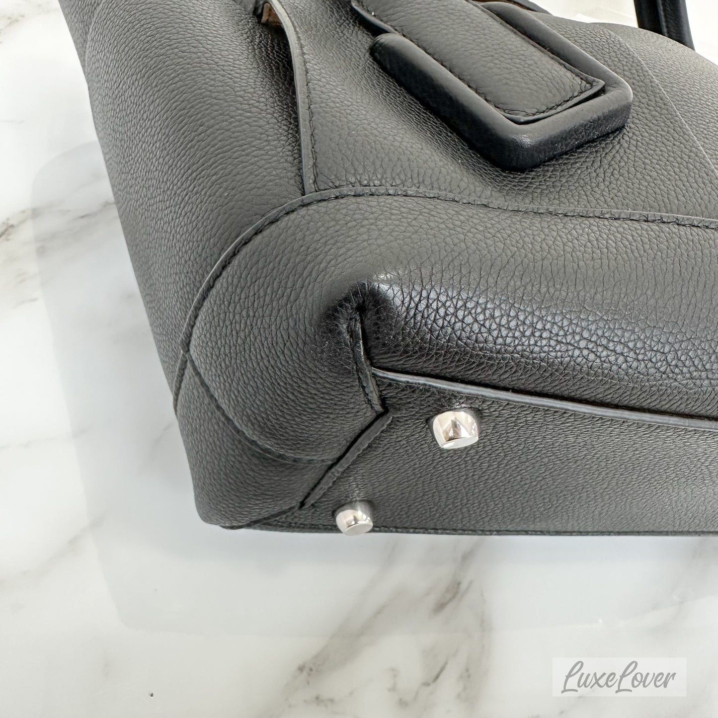 Bottega Veneta Acro Tote Bag in Black Grained Leather and SHW