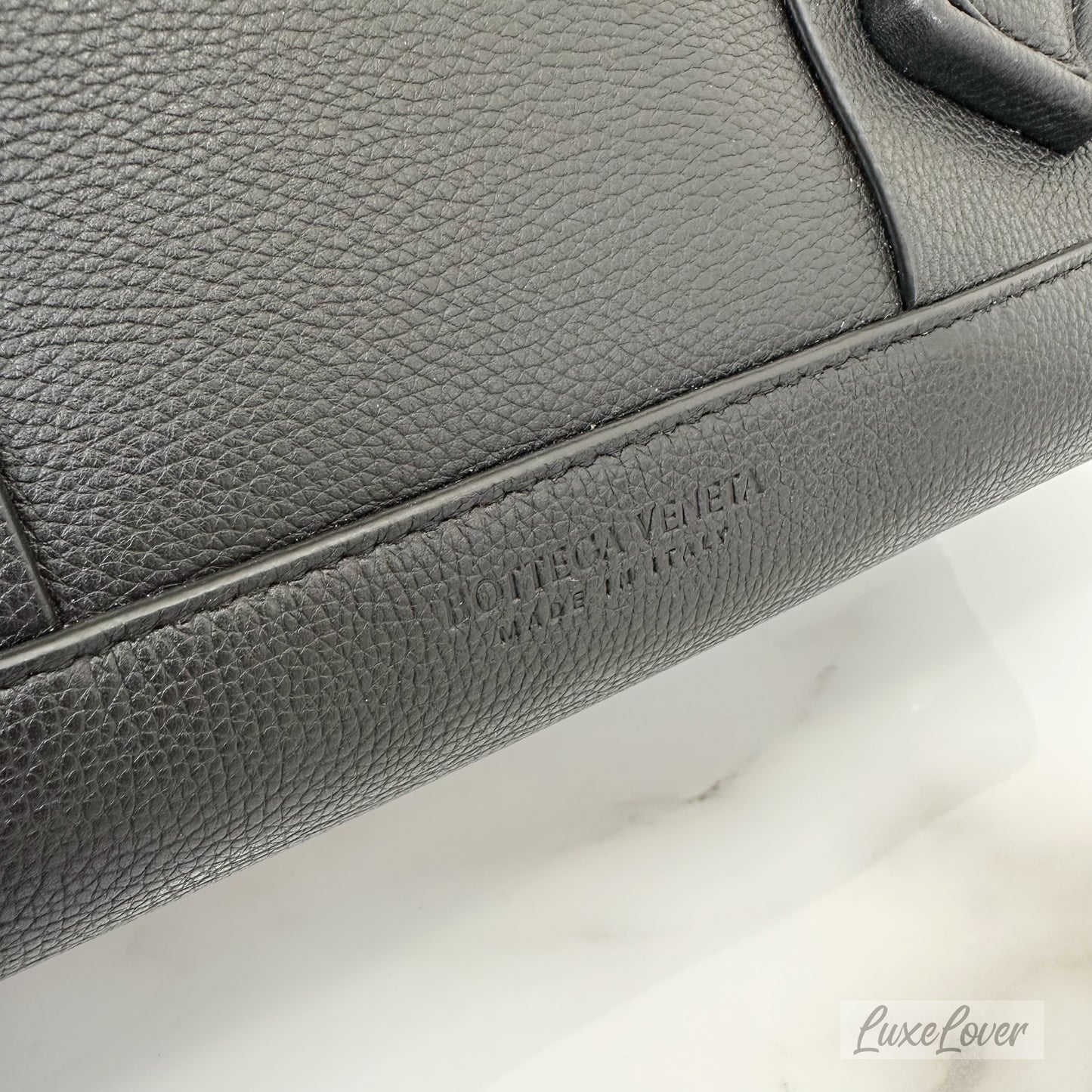 Bottega Veneta Acro Tote Bag in Black Grained Leather and SHW