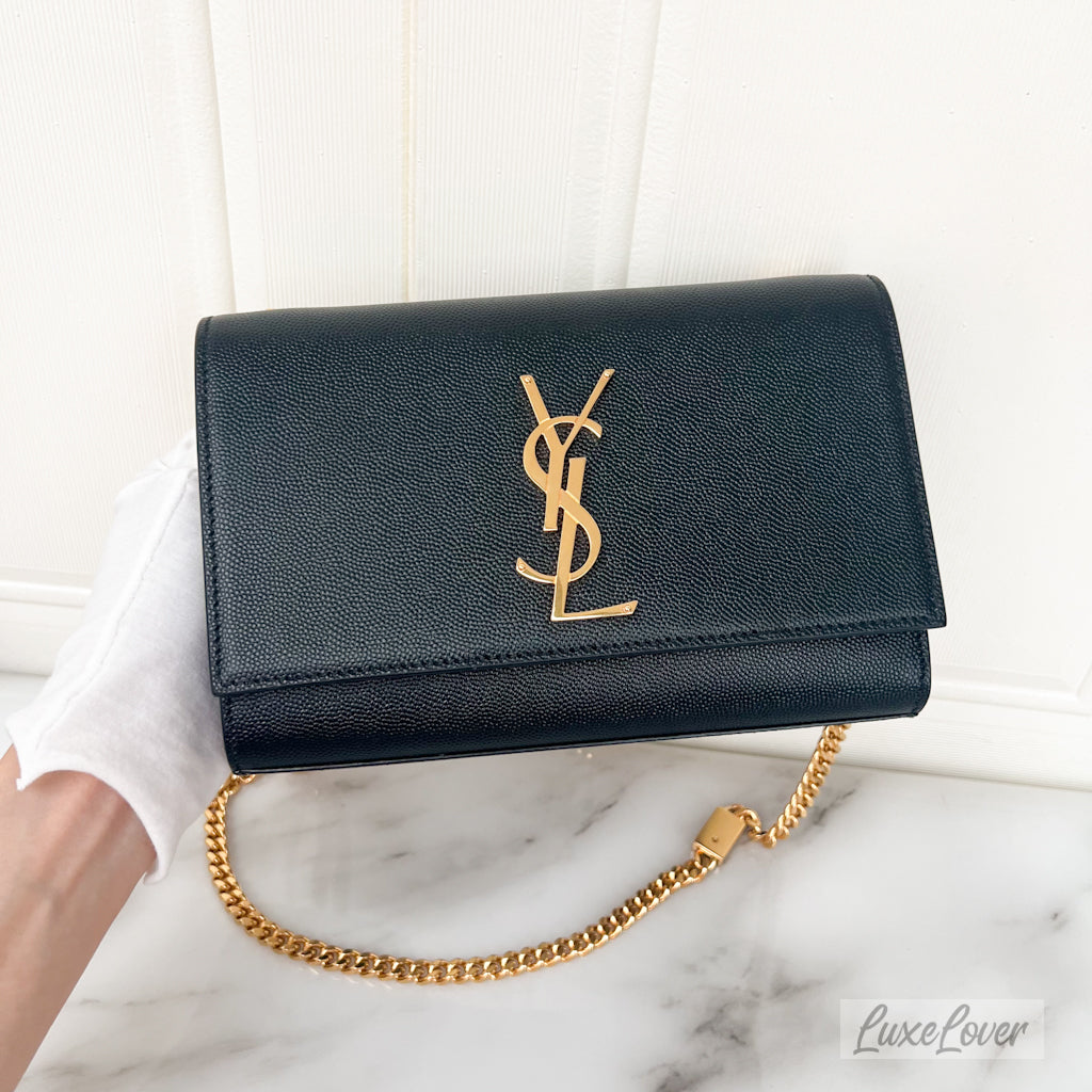 (PayNow $1390) YSL Kate in Grained Leather GHW