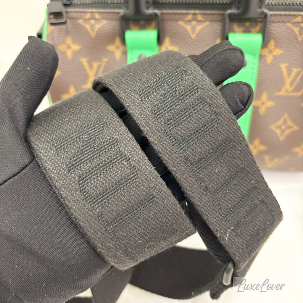 (PayNow: $1950) LV Macassar Keepall 25 in Monogram Canvas and Black HW