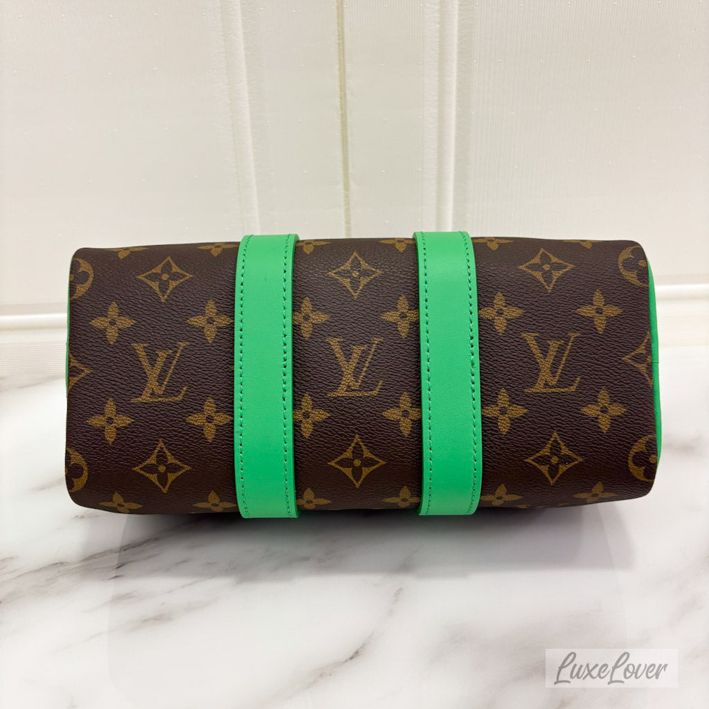 (PayNow: $1950) LV Macassar Keepall 25 in Monogram Canvas and Black HW