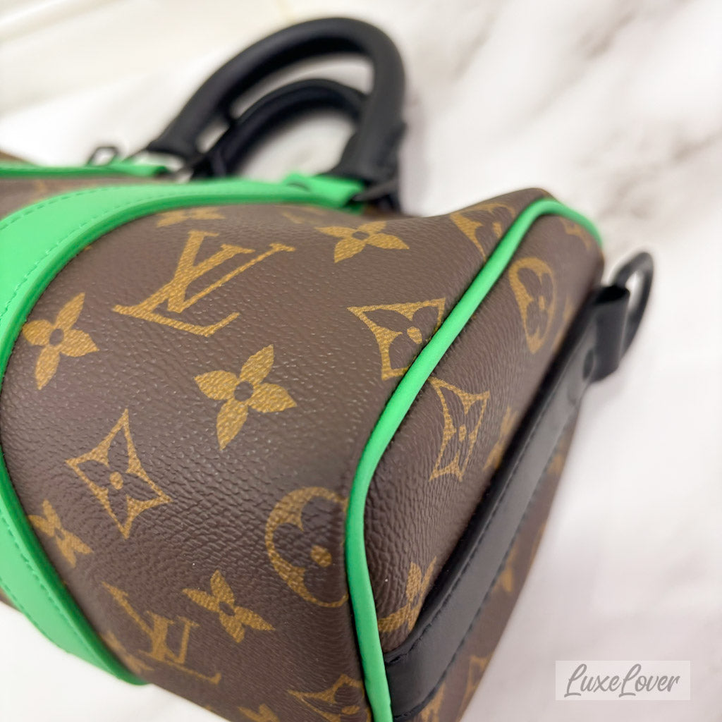 (PayNow: $1950) LV Macassar Keepall 25 in Monogram Canvas and Black HW