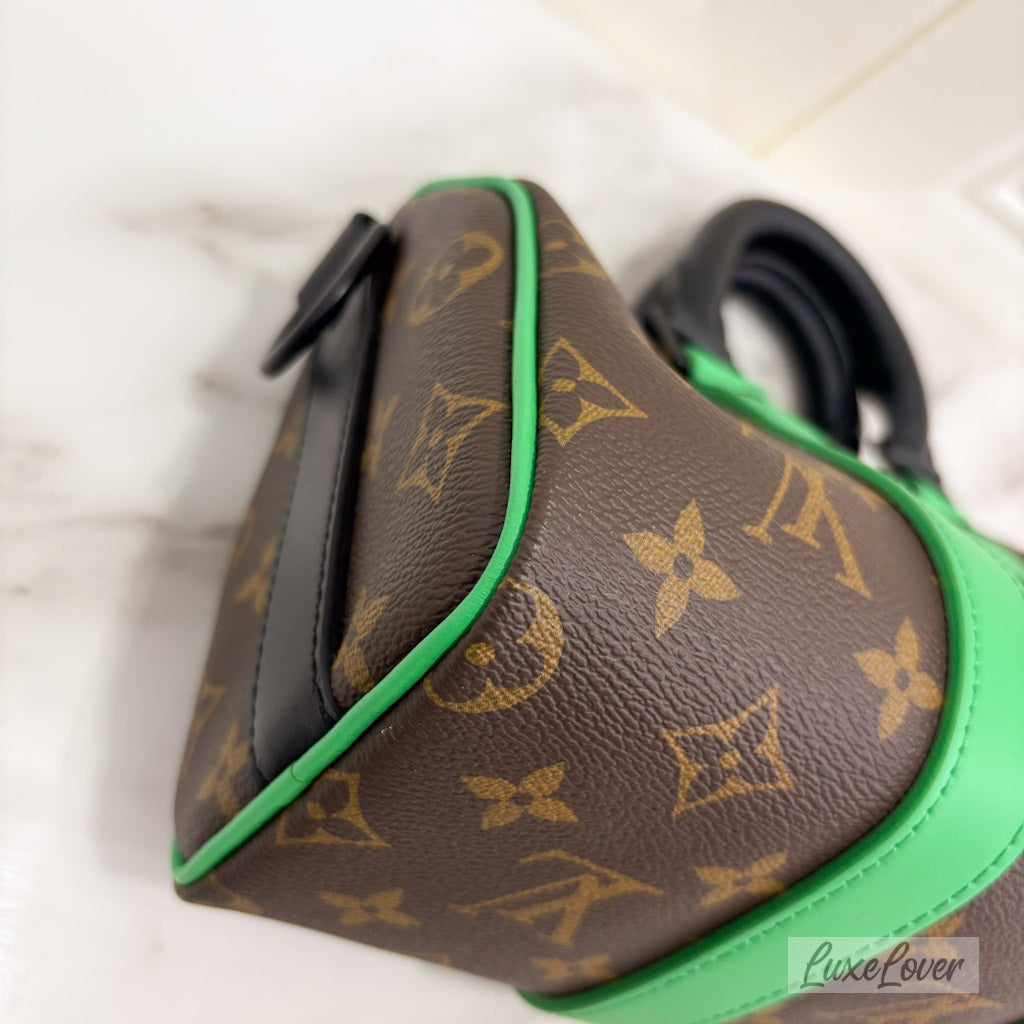 (PayNow: $1950) LV Macassar Keepall 25 in Monogram Canvas and Black HW