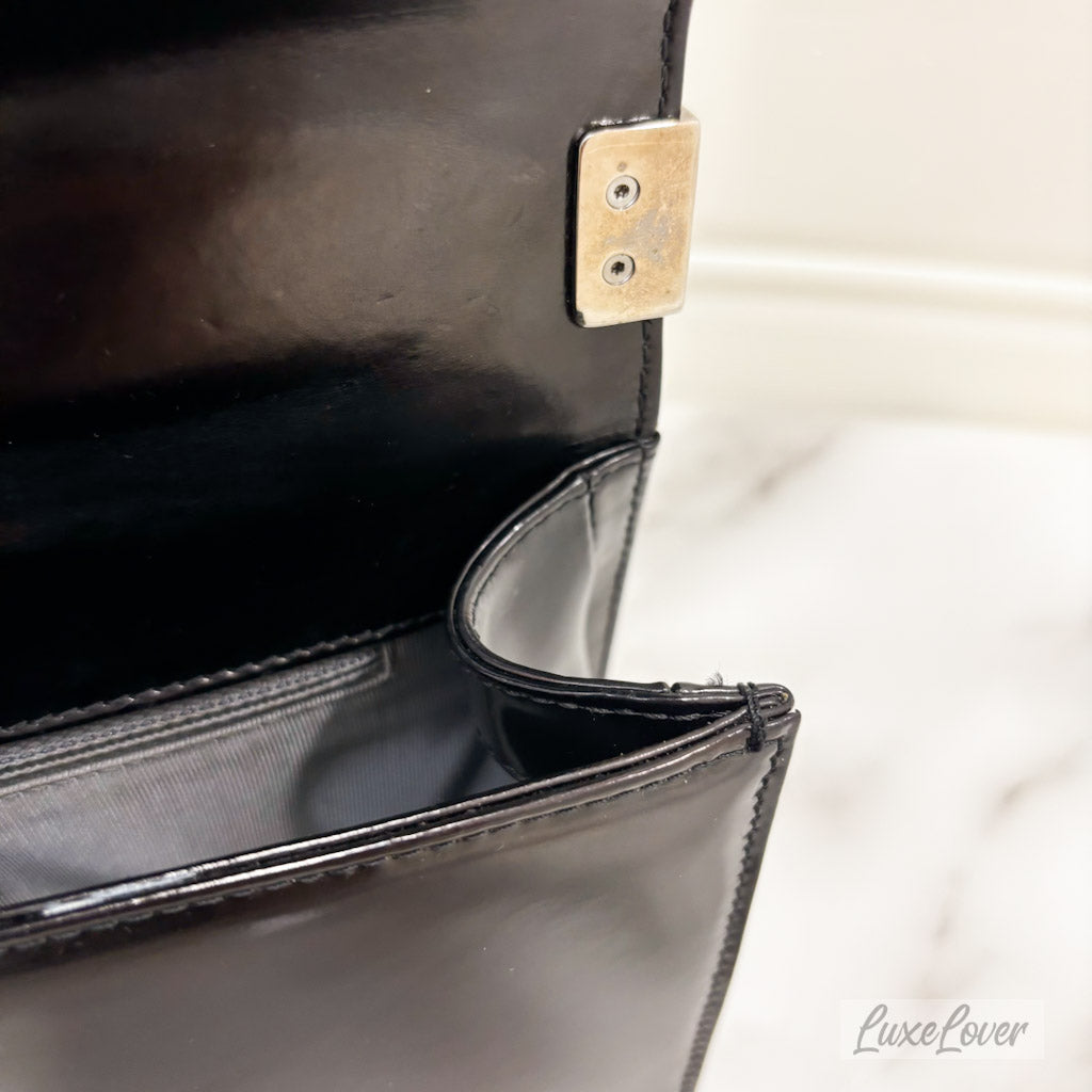 Chanel Medium Boy in Black Shiny Calfskin and SHW