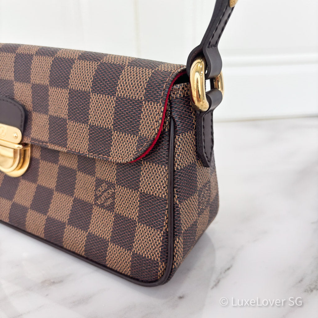 (PayNow$950) LV Ravello PM Shoulder Bag in Damier Ebene GHW