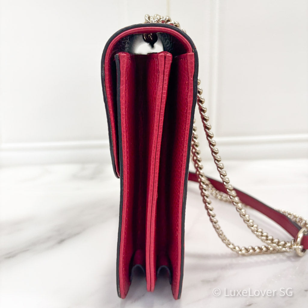 Gucci Interlocking G Shoulder Bag in Red Calfskin GHW