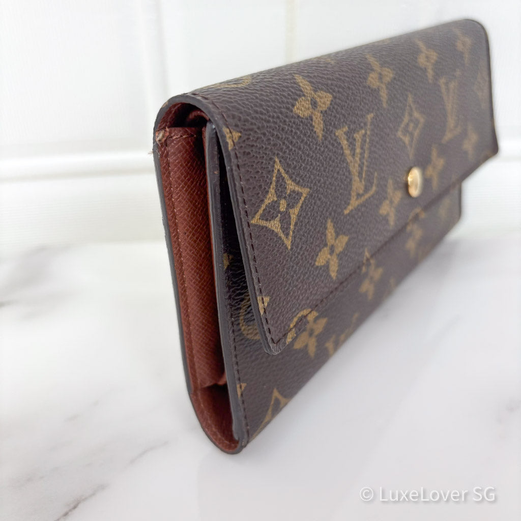 LV Long Wallet in Monogram Canvas and GHW