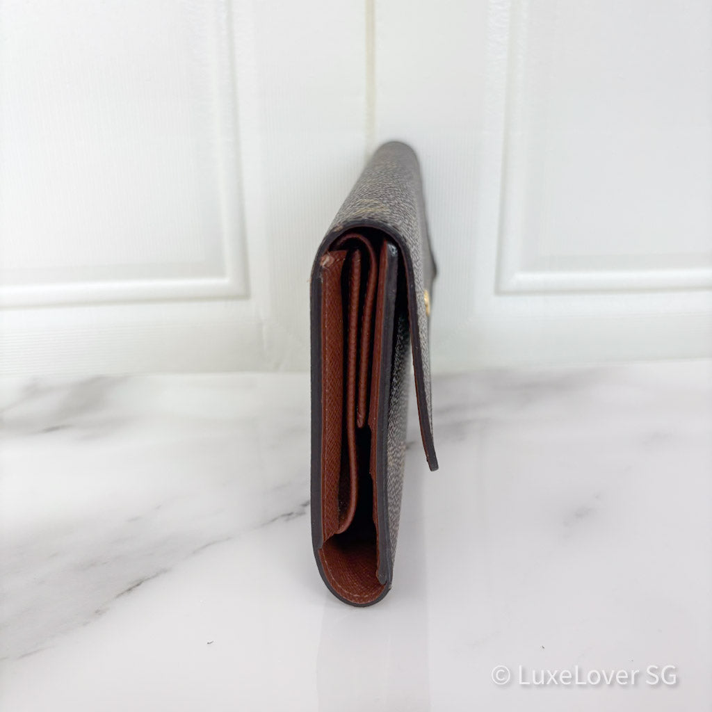 LV Long Wallet in Monogram Canvas and GHW