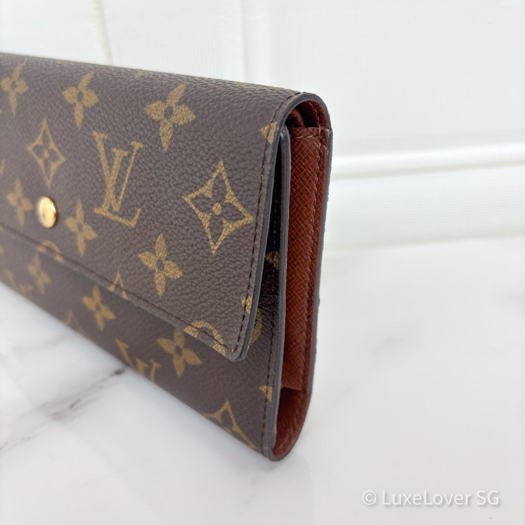 LV Long Wallet in Monogram Canvas and GHW