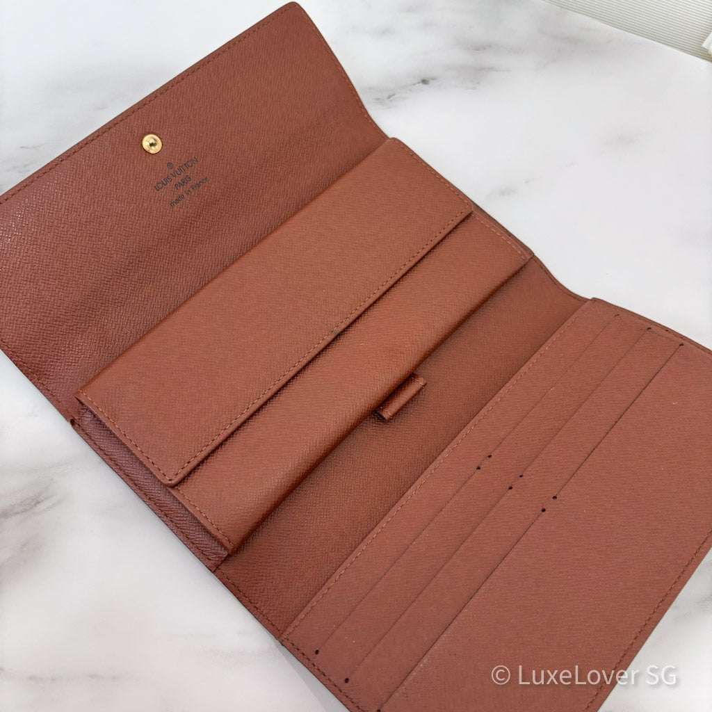 LV Long Wallet in Monogram Canvas and GHW