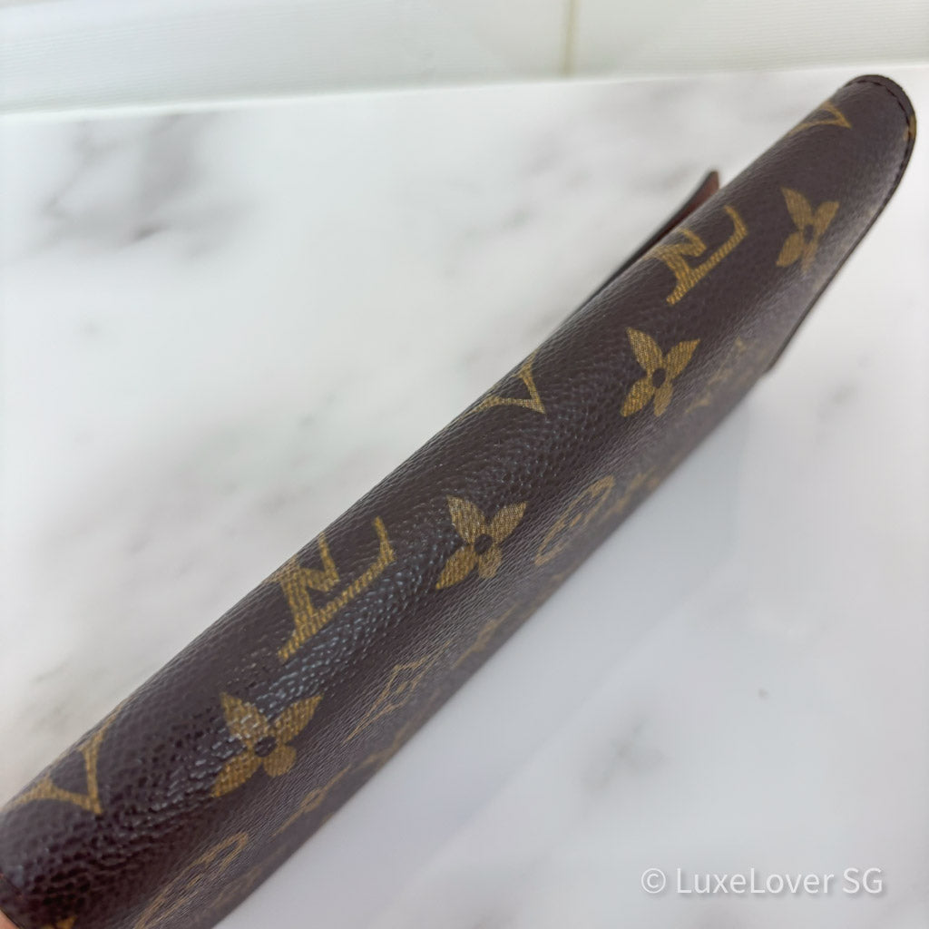 LV Long Wallet in Monogram Canvas and GHW