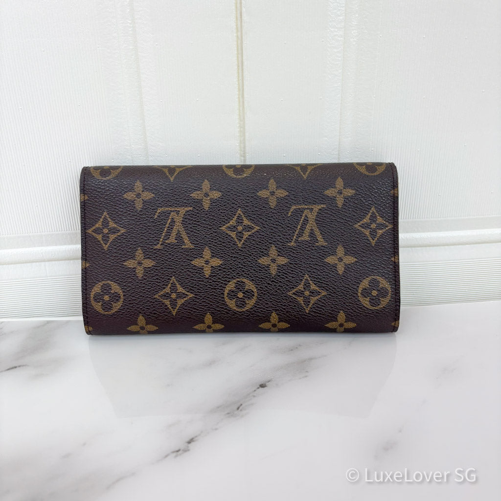 LV Long Wallet in Monogram Canvas and GHW