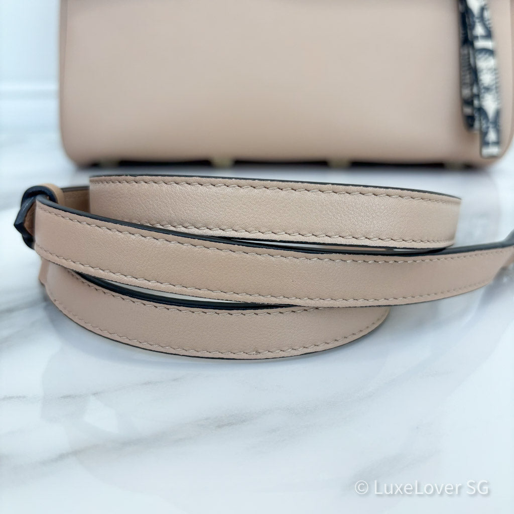 Salvatore Ferragamo Studio Bag in Almond Beige Calfskin and GHW
