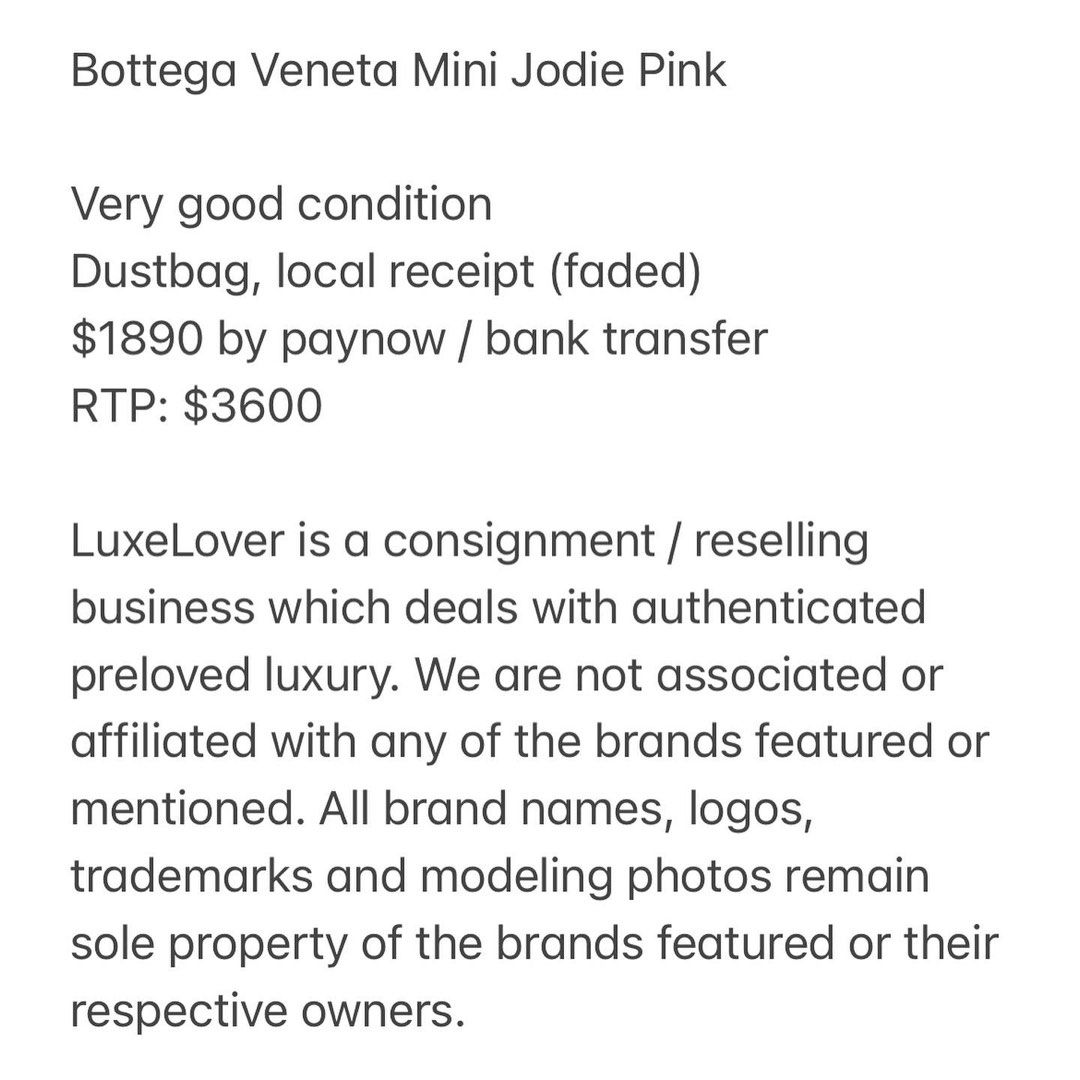 Bottega Veneta Mini Jodie Pink