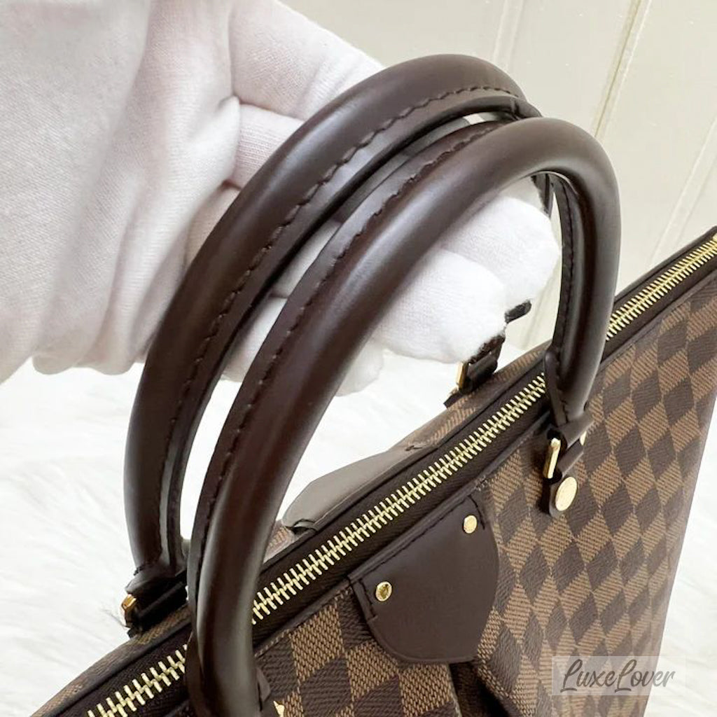 (PayNow $1390) LV Siena GM Bag in Damier Ebene Canvas and GHW