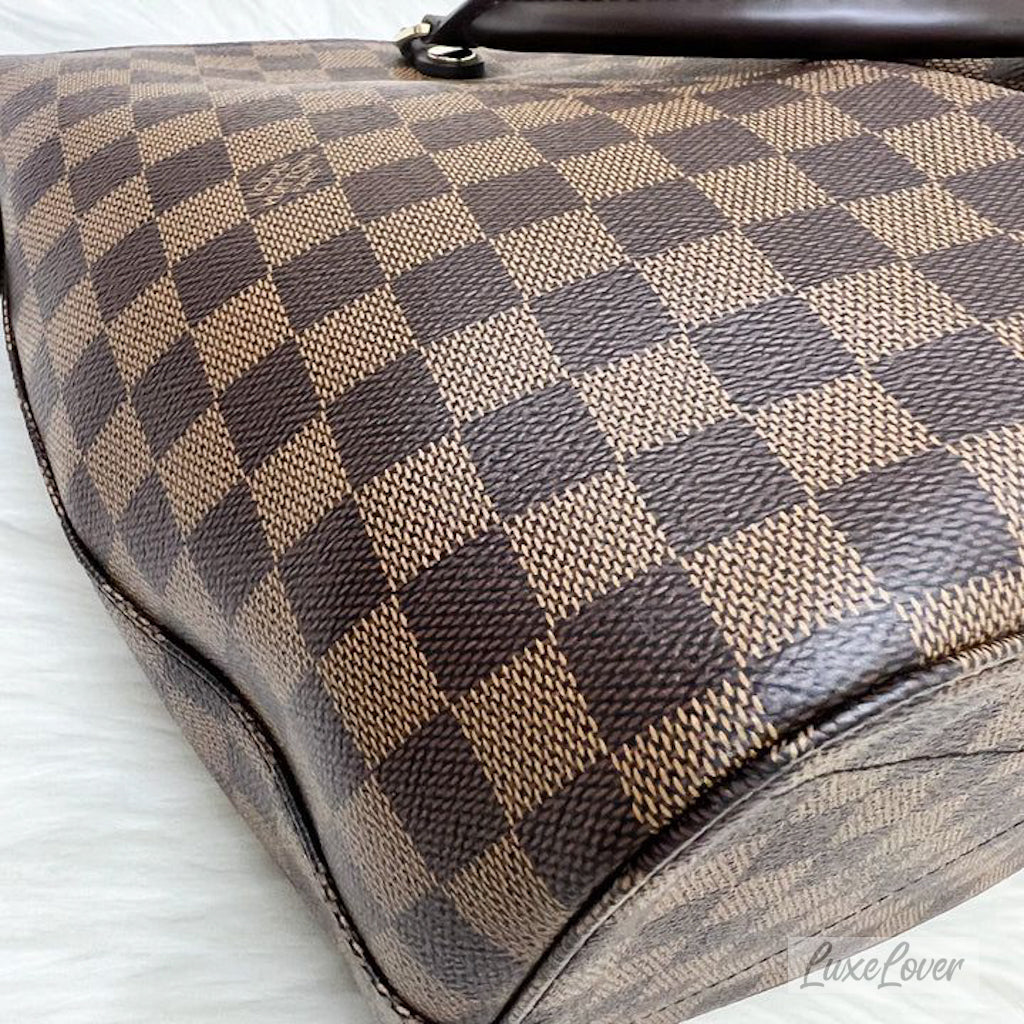 (PayNow $1390) LV Siena GM Bag in Damier Ebene Canvas and GHW