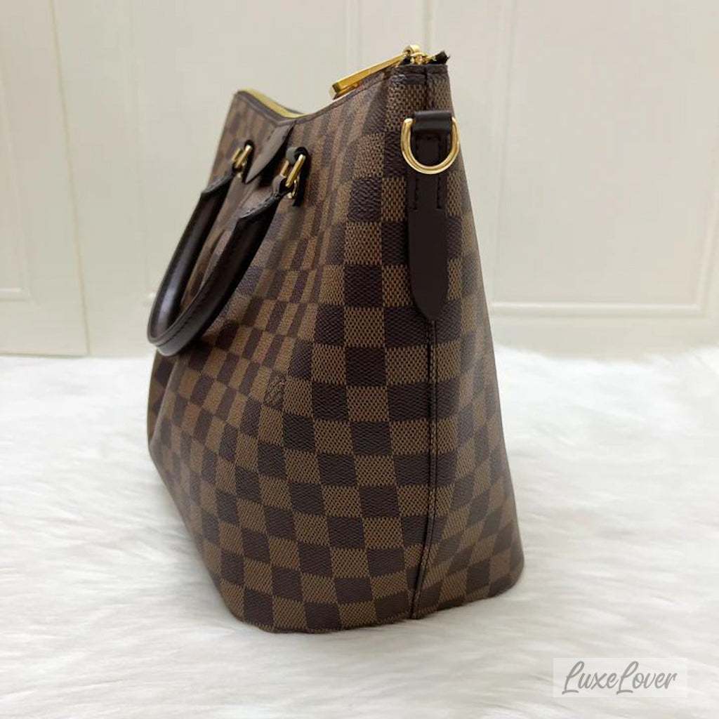 (PayNow $1390) LV Siena GM Bag in Damier Ebene Canvas and GHW