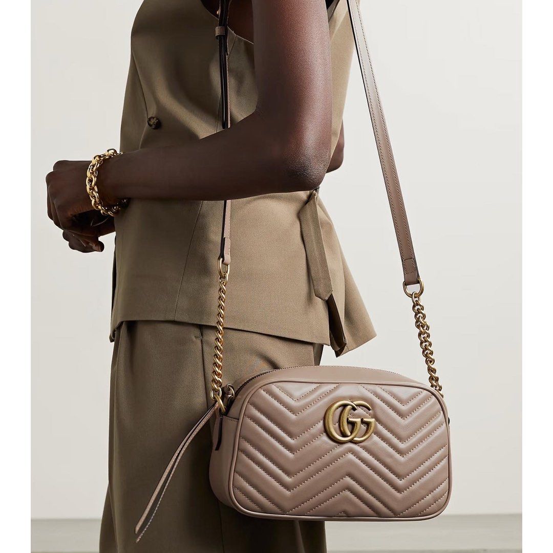 Gucci Marmont Camera Bag Nude Pink