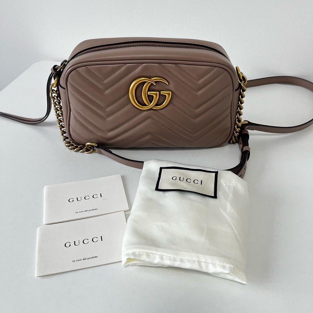 Gucci Marmont Camera Bag Nude Pink