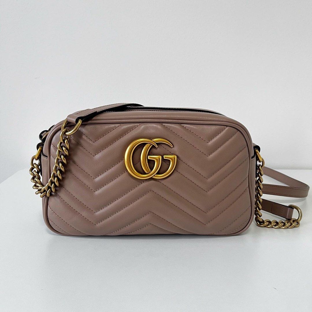 Gucci Marmont Camera Bag Nude Pink LuxeLover