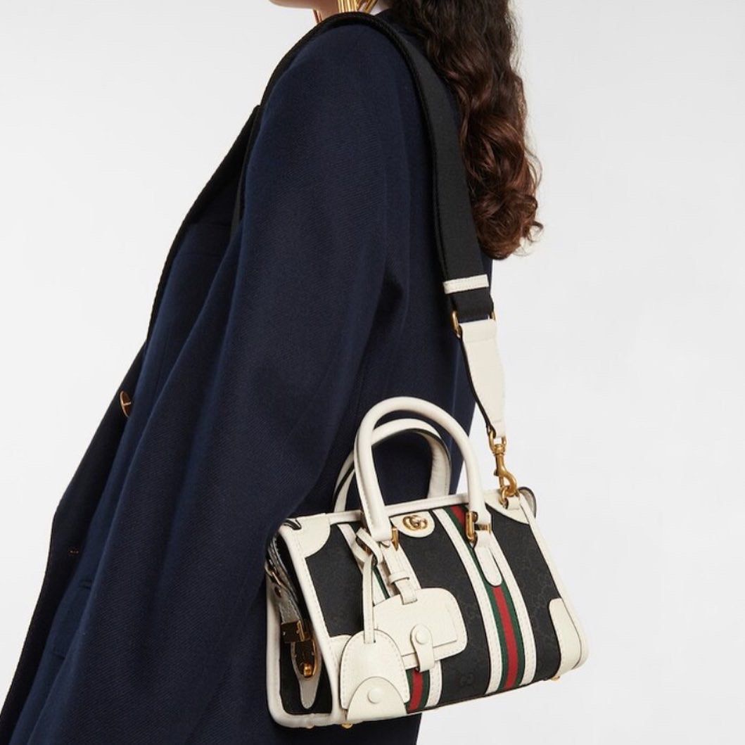(PayNow$1290) Gucci Mini GG Canvas Tote Bag