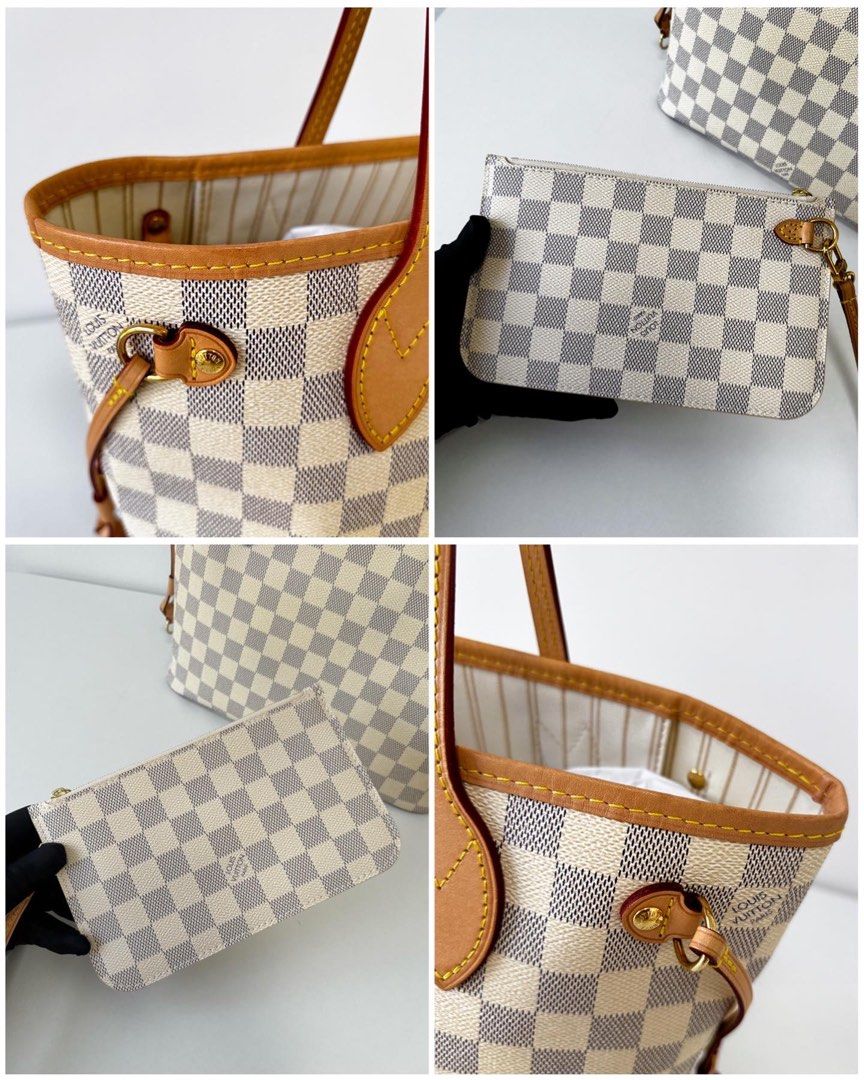 (PayNow$1180) LV Neverfull PM in Damier Azur