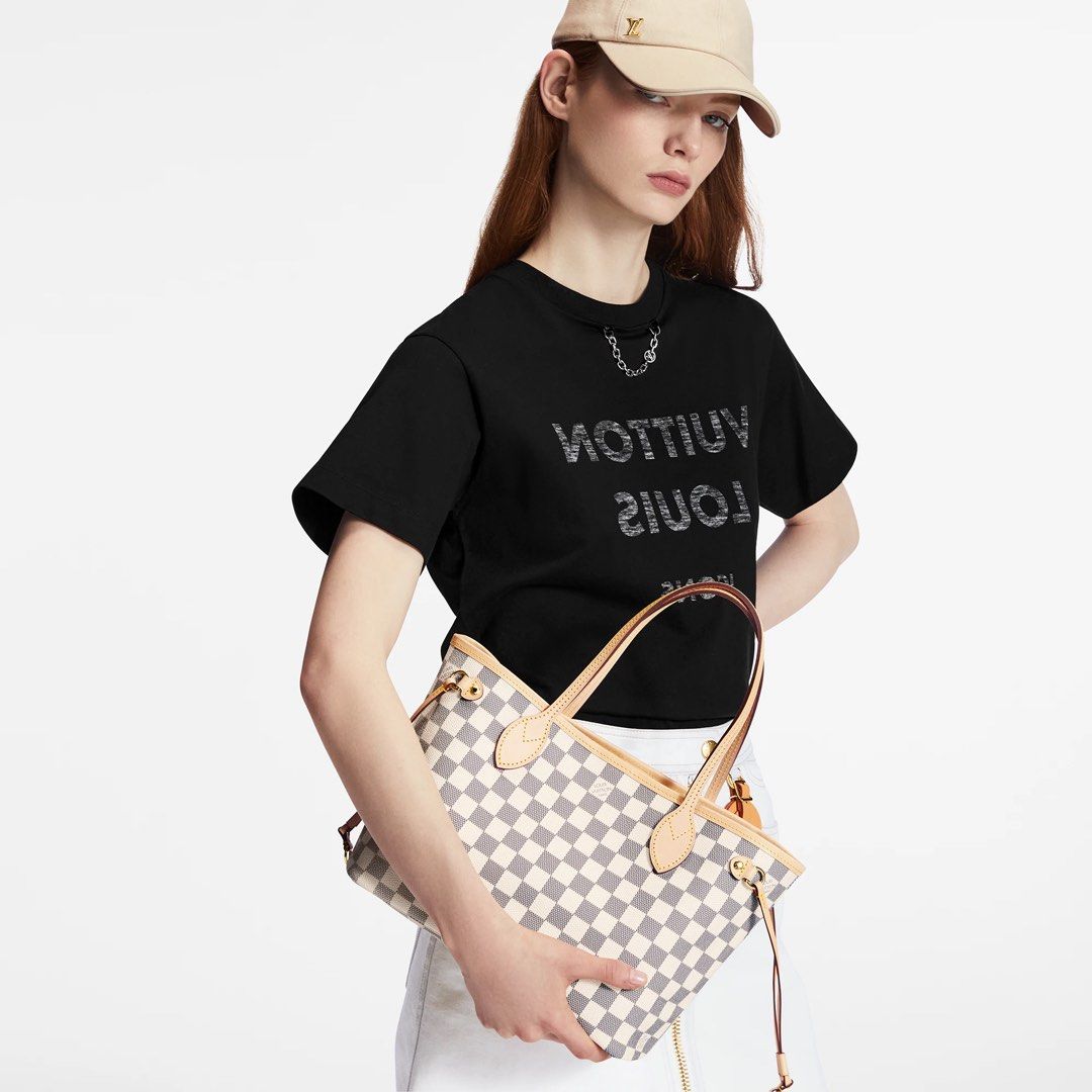 (PayNow$1180) LV Neverfull PM in Damier Azur