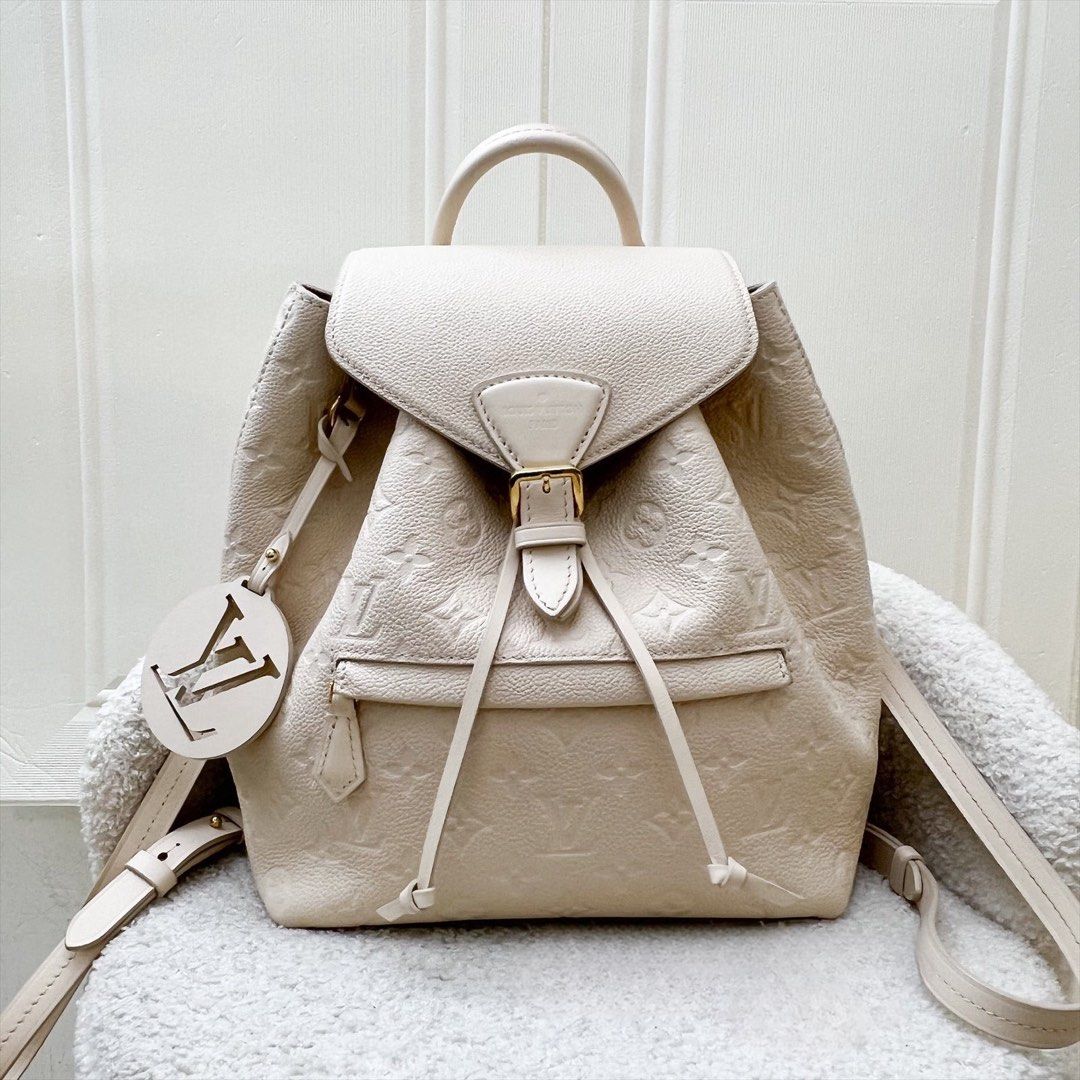 cream louis vuitton backpack LV Montsouris Backpack Creme Calfskin – LuxeLover