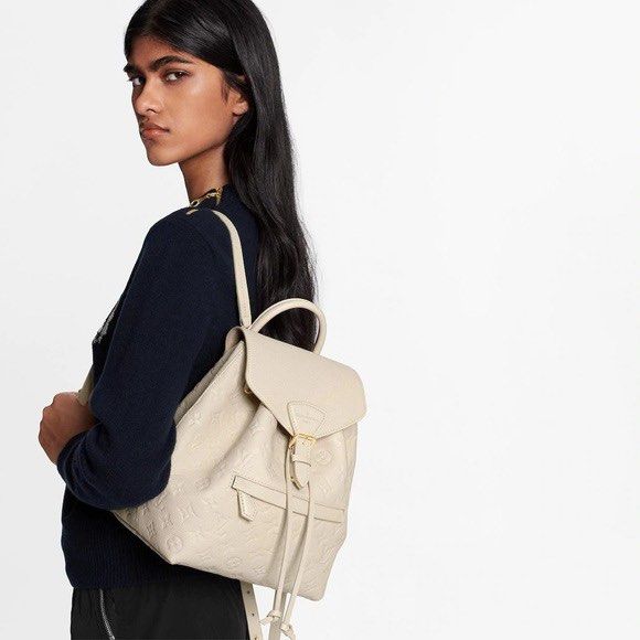 LV Montsouris Backpack Creme Calfskin