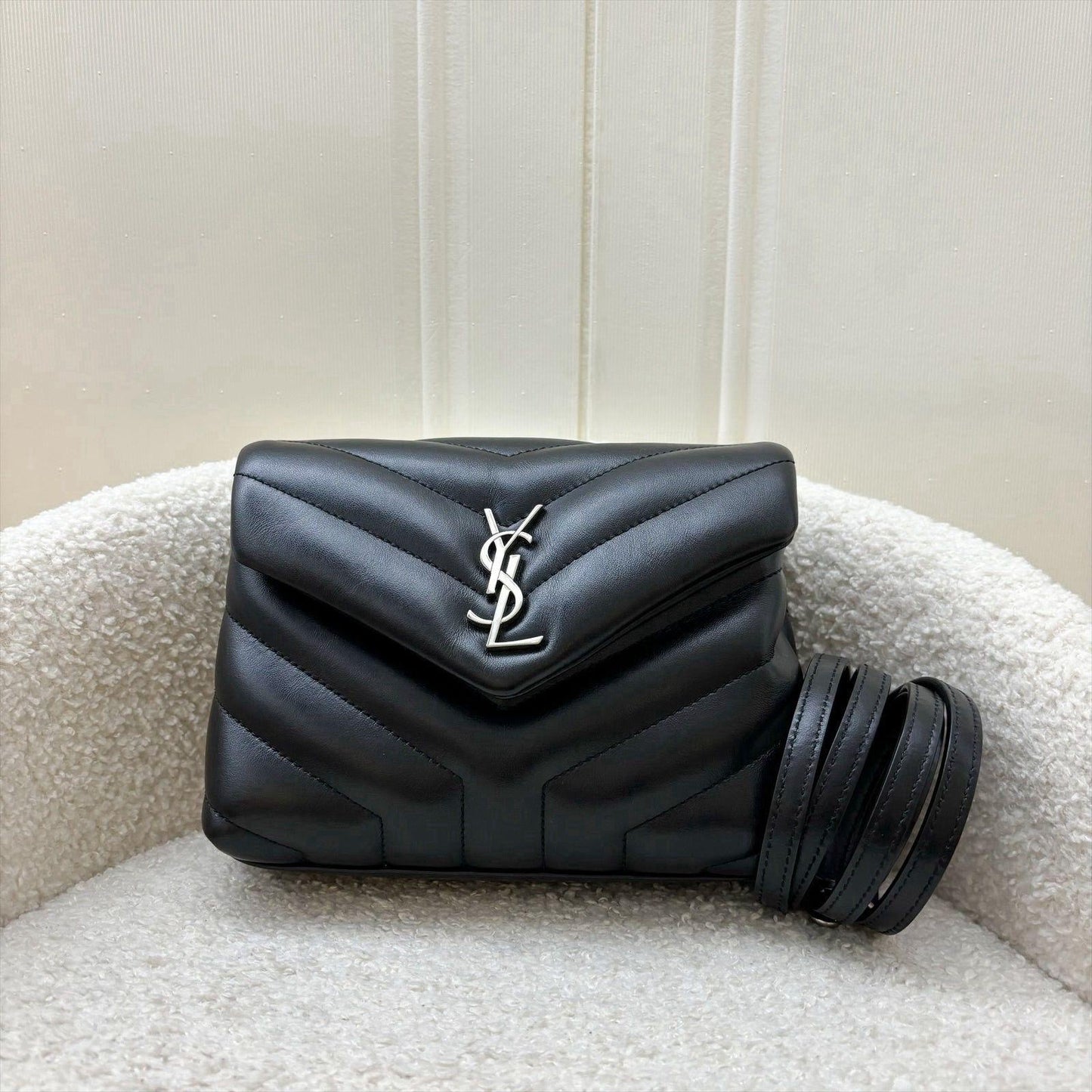 Saint Laurent YSL Toy Loulou in Black Calfskin and SHW