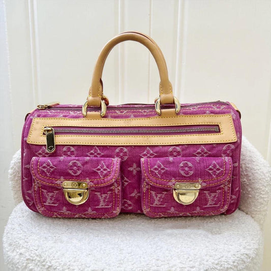 Louis Vuitton Vintage Neo Speedy in Fuchsia Pink Denim and GHW