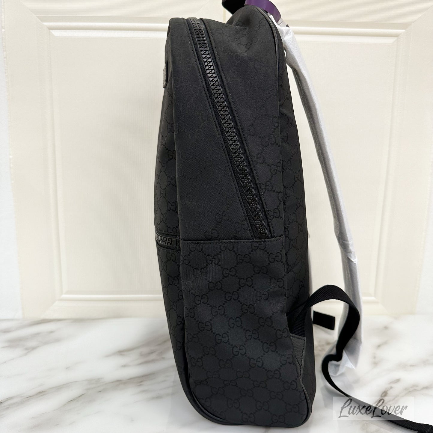 Gucci Monogram Nylon Backpack in Black Canvas