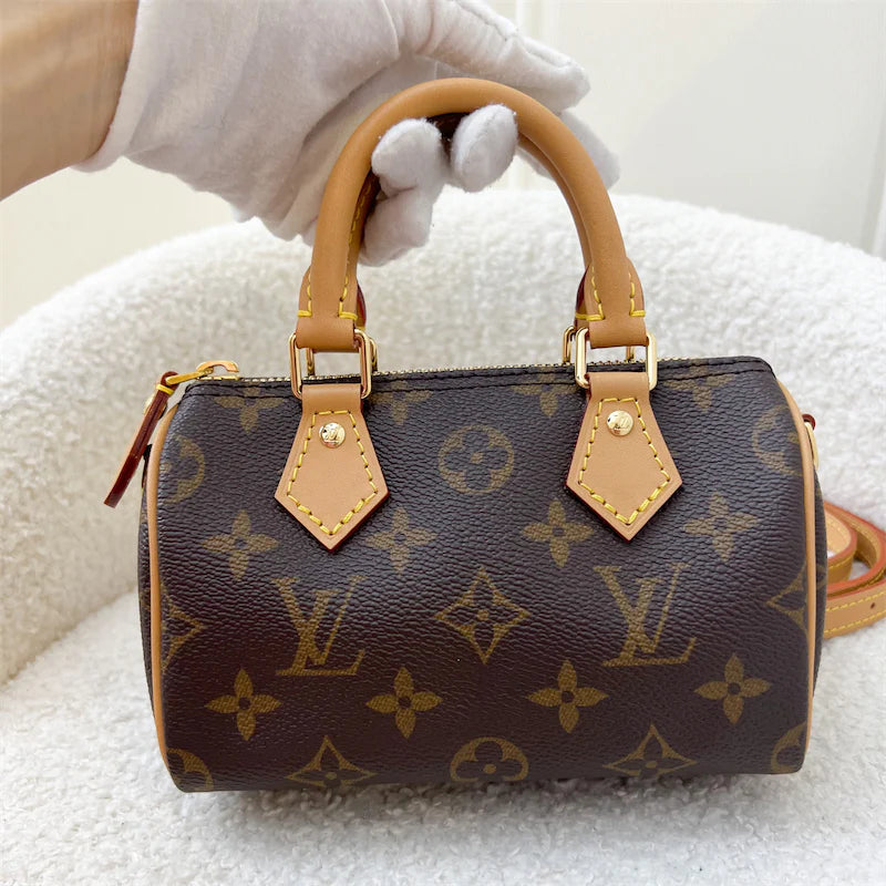 (PayNow$1990) LV Nano Speedy in Monogram Canvas GHW