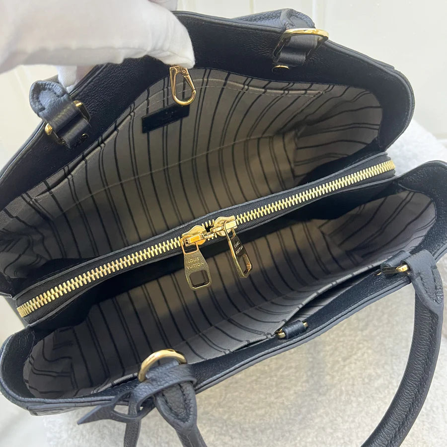 (PayNow$1790) LV Montaigne MM in Black Empreinte Leather and GHW