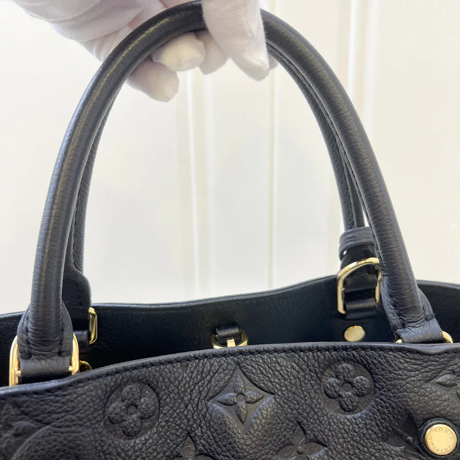 (PayNow$1790) LV Montaigne MM in Black Empreinte Leather and GHW