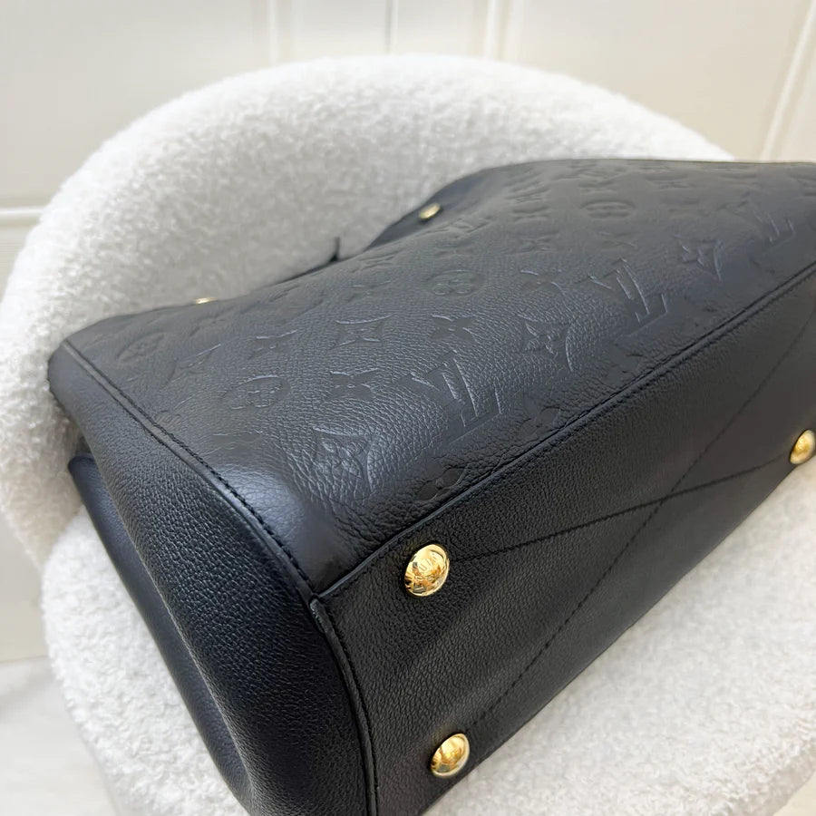 (PayNow$1790) LV Montaigne MM in Black Empreinte Leather and GHW