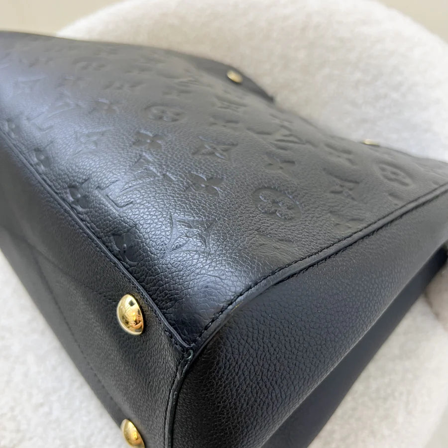 (PayNow$1790) LV Montaigne MM in Black Empreinte Leather and GHW