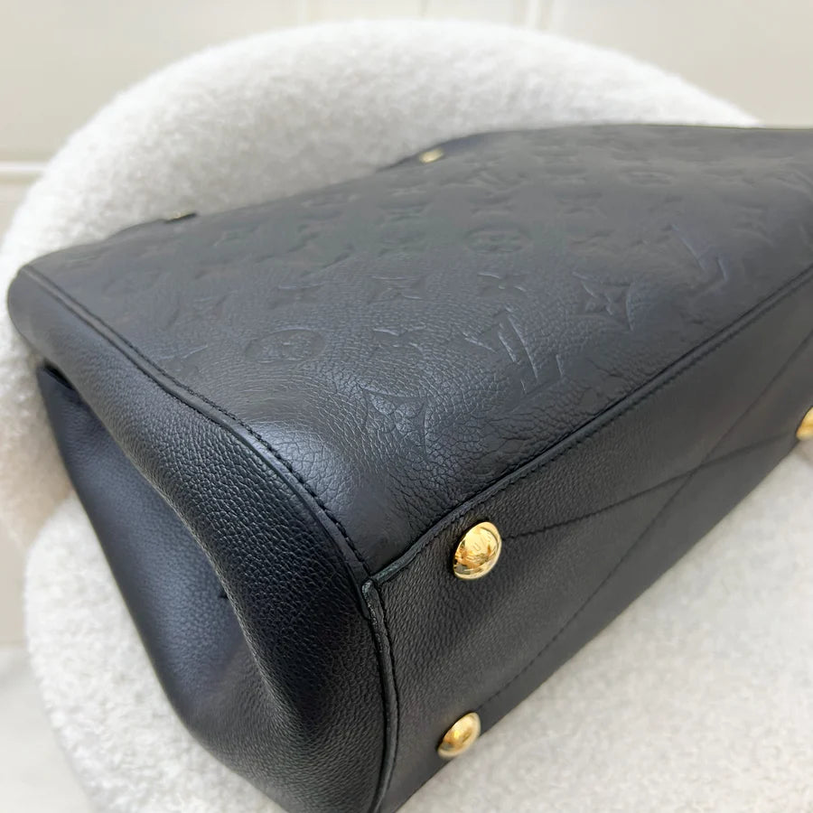 (PayNow$1790) LV Montaigne MM in Black Empreinte Leather and GHW