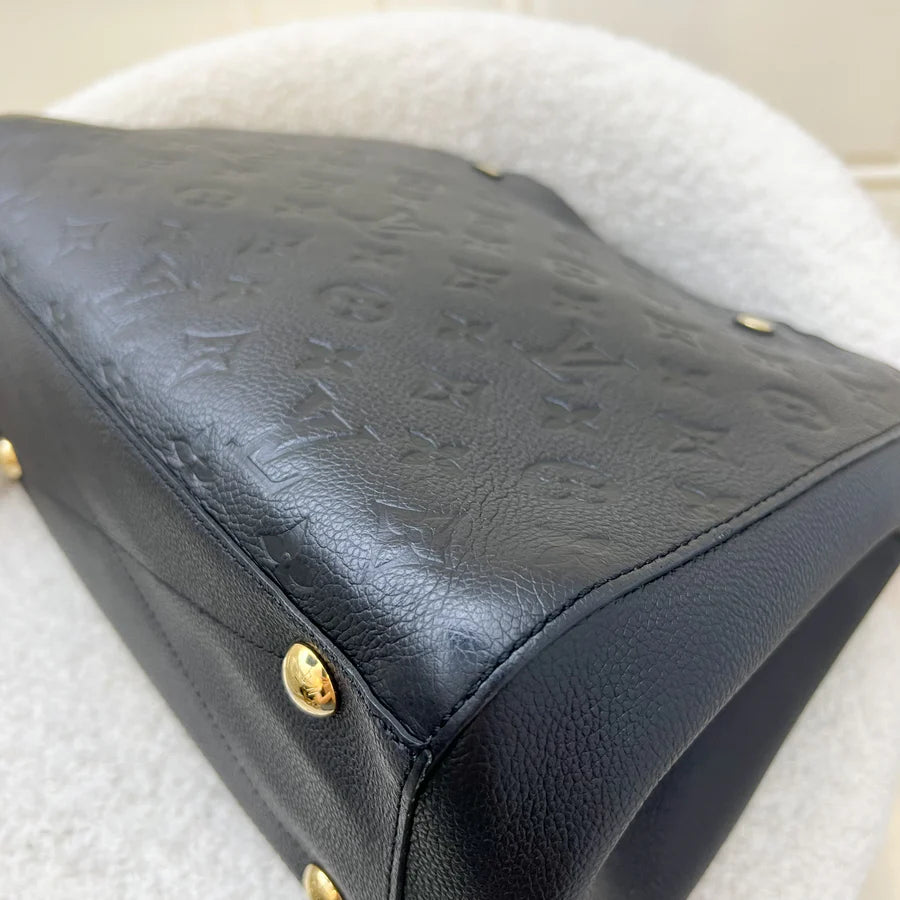 (PayNow$1790) LV Montaigne MM in Black Empreinte Leather and GHW