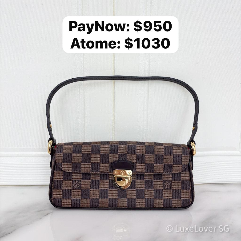 (PayNow$950) LV Ravello PM Shoulder Bag in Damier Ebene GHW