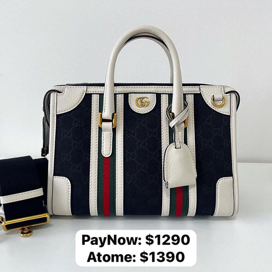 (PayNow$1290) Gucci Mini GG Canvas Tote Bag