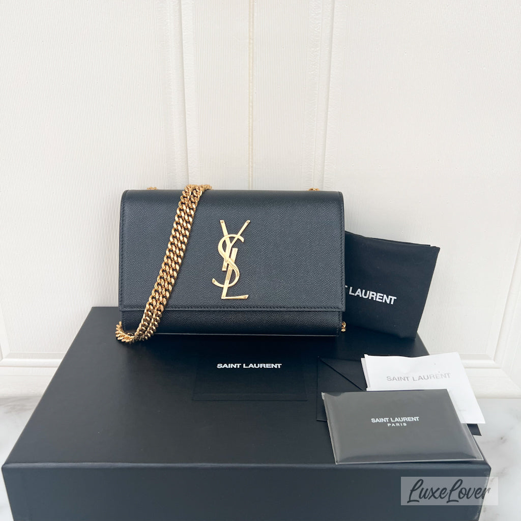 (PayNow $1390) YSL Kate in Grained Leather GHW