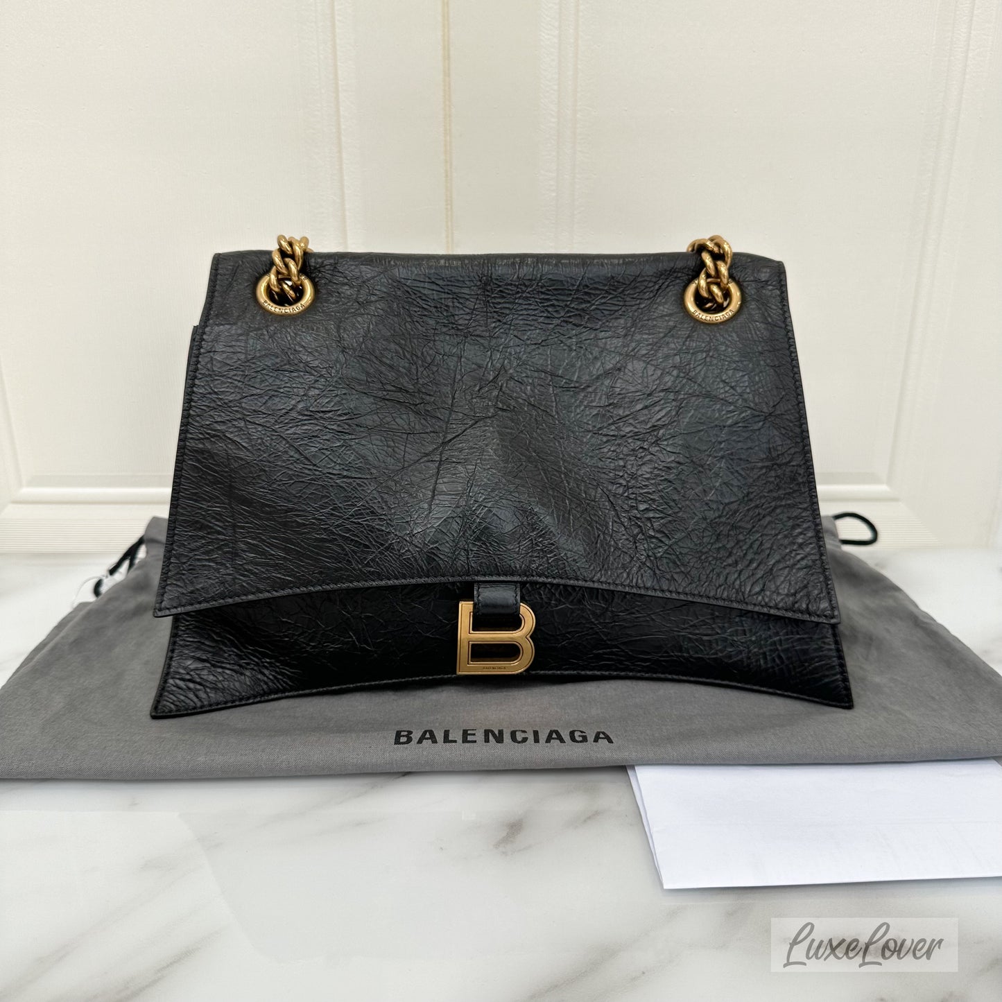 Balenciaga Crush Medium Chain Black Bag