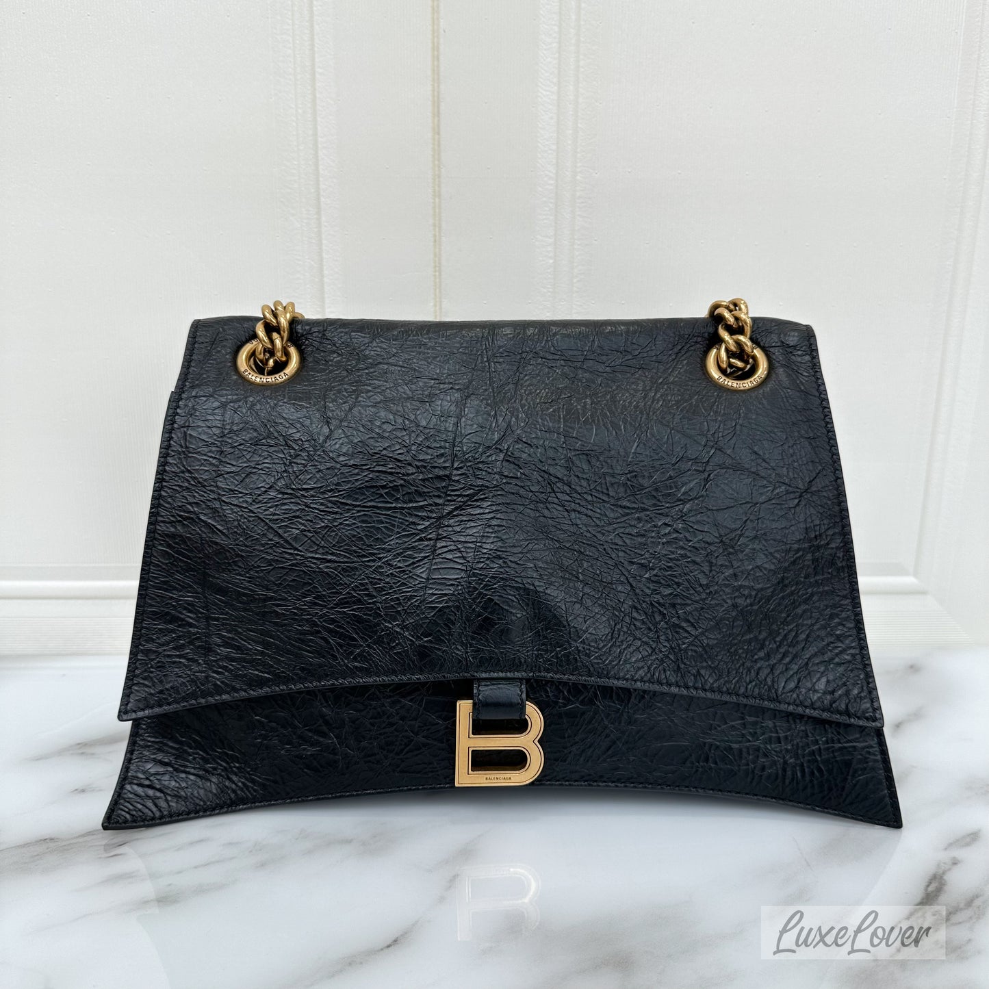 Balenciaga Crush Medium Chain Black Bag