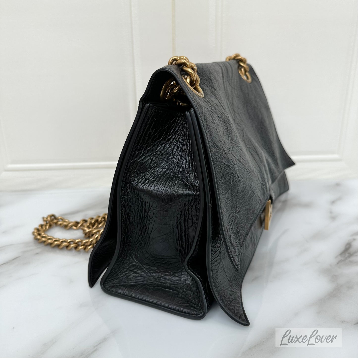 Balenciaga Crush Medium Chain Black Bag