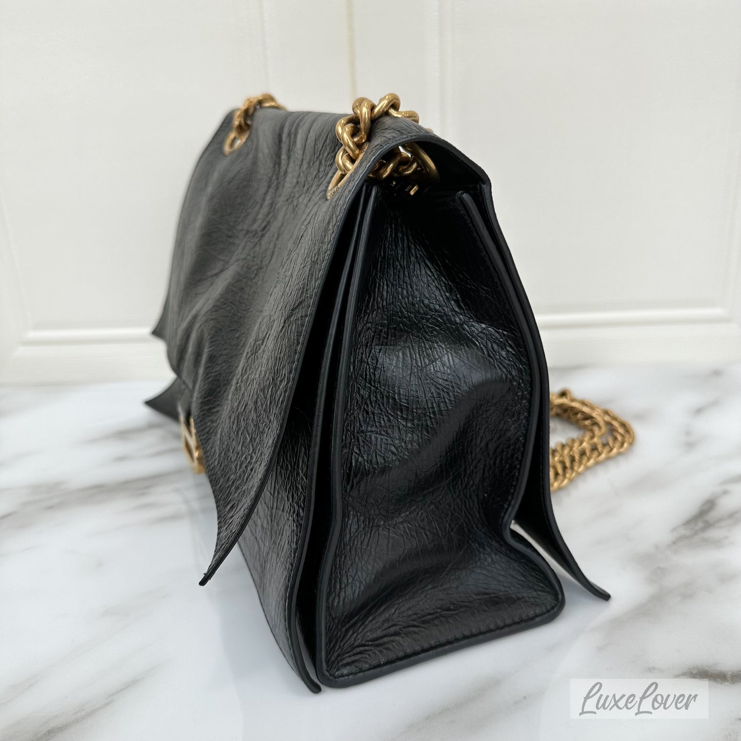 Balenciaga Crush Medium Chain Black Bag