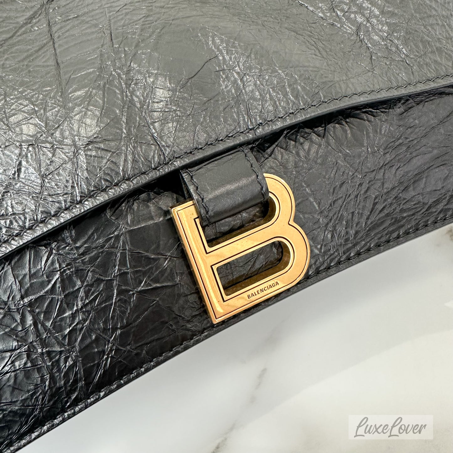 Balenciaga Crush Medium Chain Black Bag